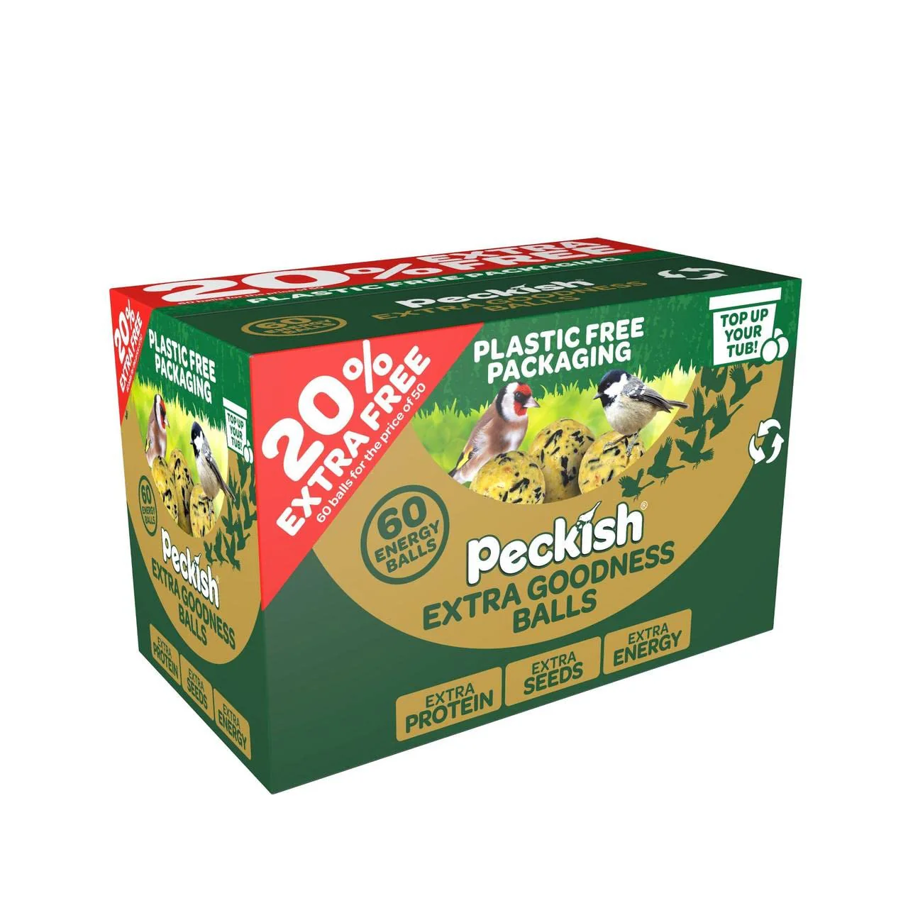 Peckish Extra Goodness Energy Balls 50 + 20% Free