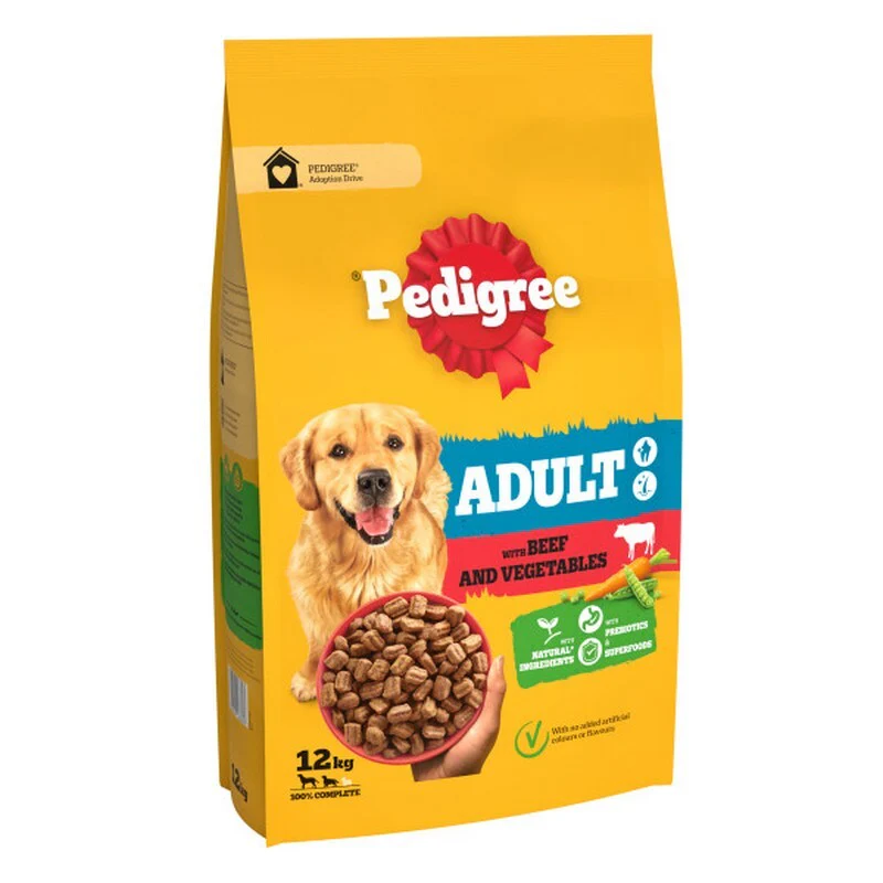 Pedigree Adult Complete Beef & Veg Dry Dog Food 12kg