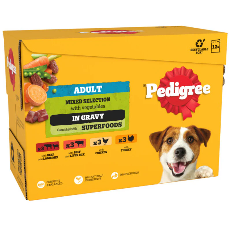 Pedigree Adult Mixed Selection in Gravy Dog Food 100g x 48 Pouches - Image 5