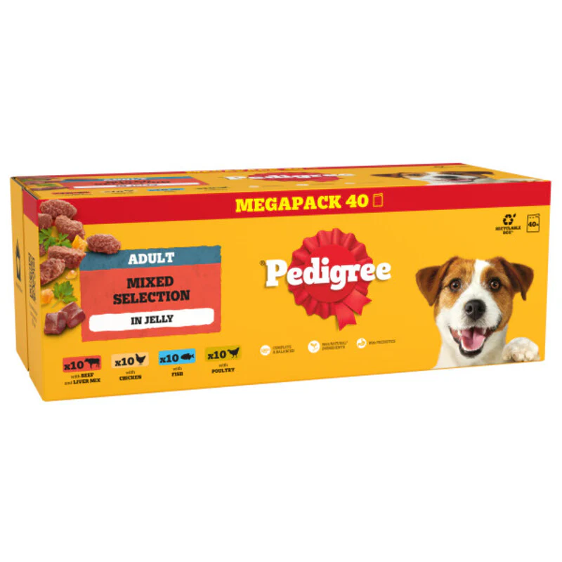 Pedigree Adult Mixed Selection in Jelly Dog Food 100g x 40