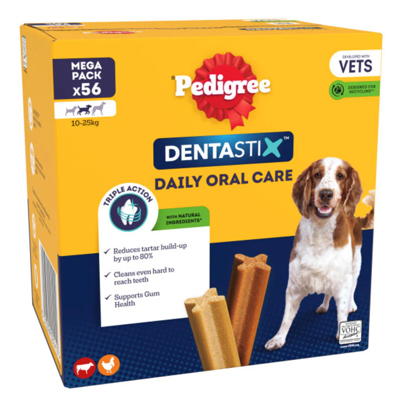 Pedigree Dentastix Daily Dental Chews Medium Dog Treat 56 Sticks