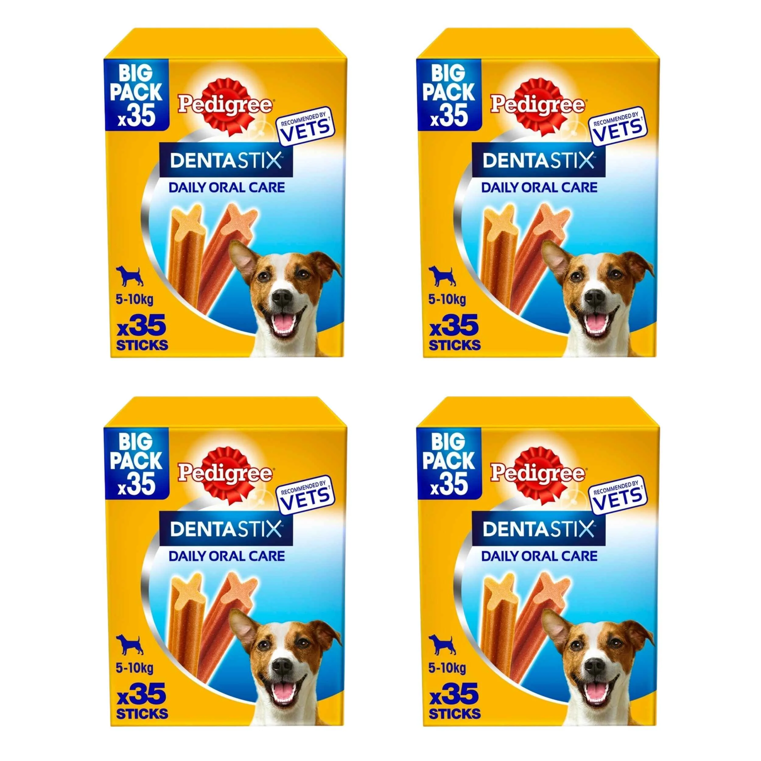Pedigree Dentastix Daily Dental Chews Small Dog 35 Sticks x 4 Packs