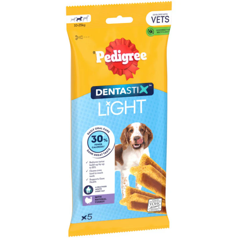 Pedigree Dentastix Light Daily Dental Chew Medium Dog 5 Sticks x 6 - Image 4