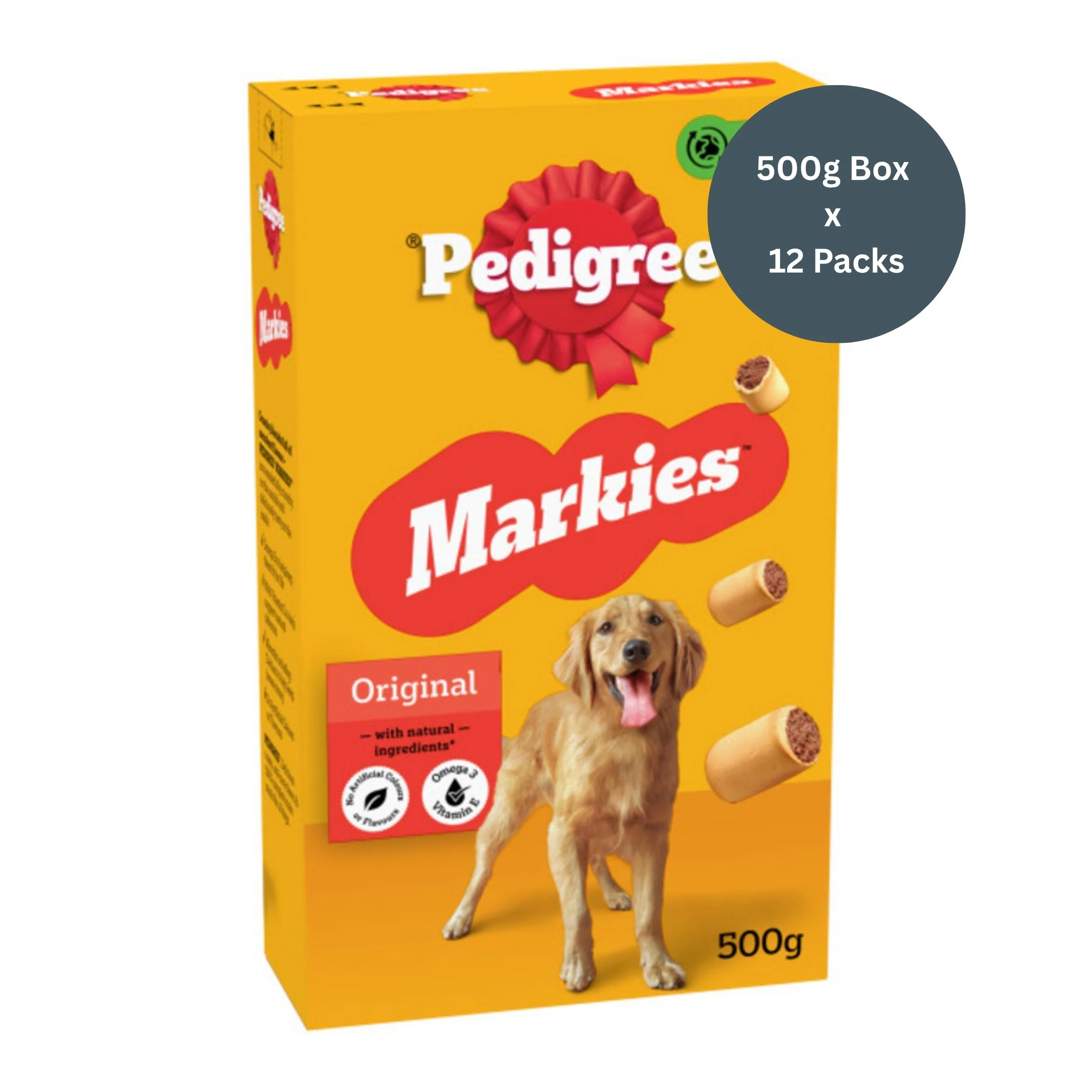 Pedigree Markies Original Dog Treats 500g x 12 Packs
