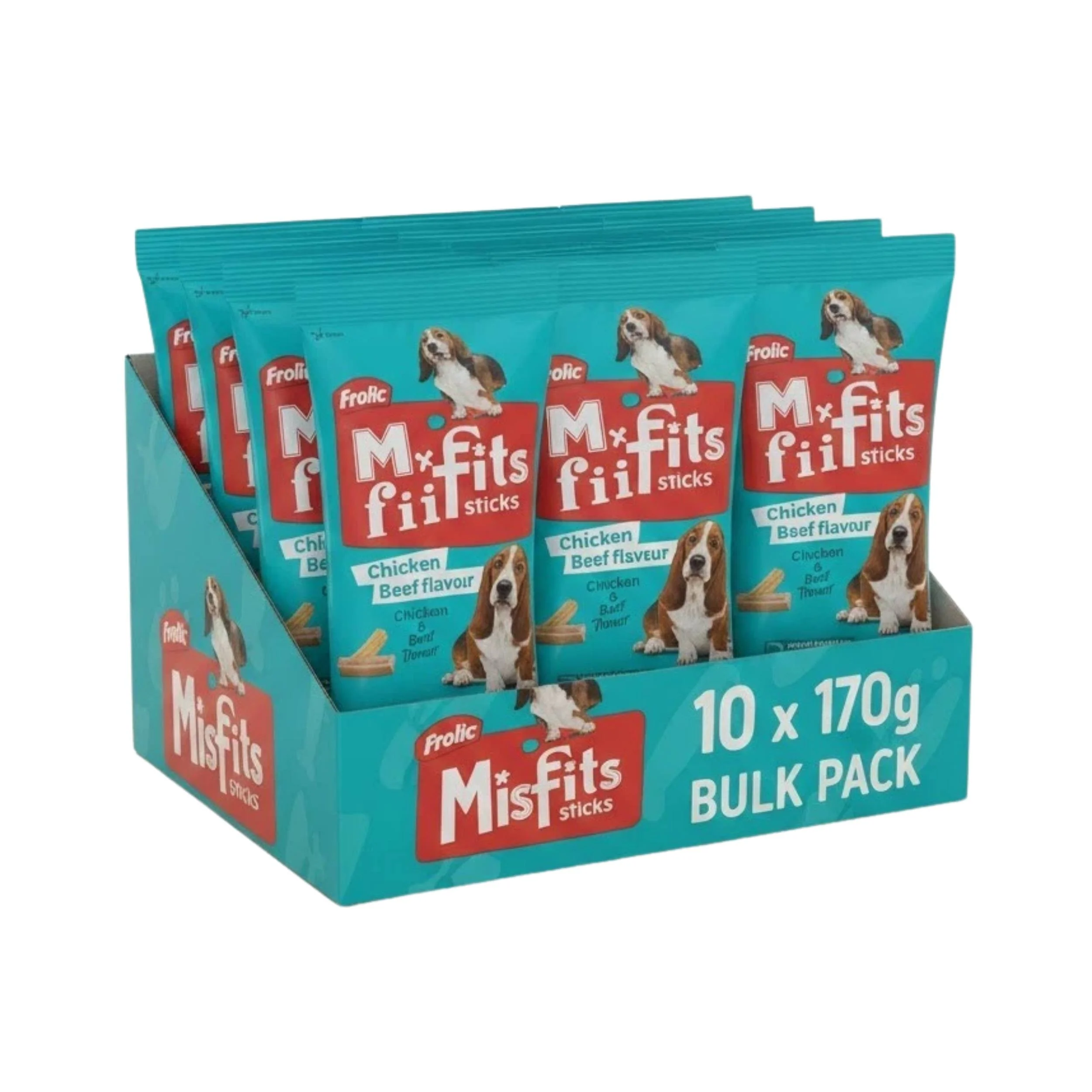 Pedigree Misfits Nasher Sticks Dog Treats Medium 175g x 10 Packs
