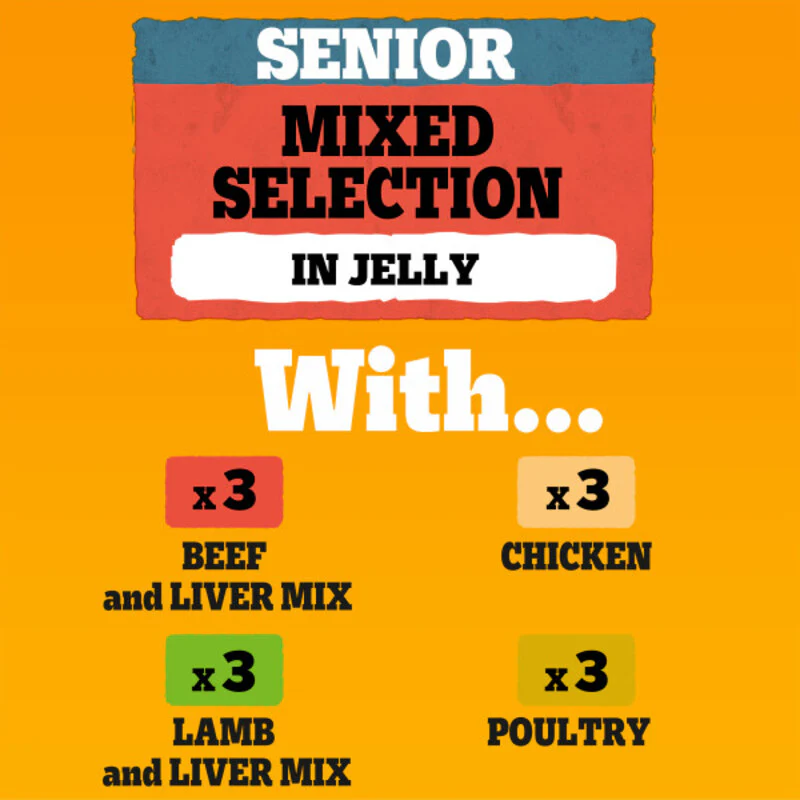 Pedigree Senior Mixed Selection in Jelly Dog Food 100g x 48 - Image 2