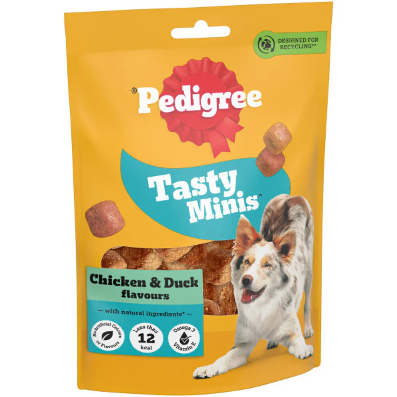Pedigree Tasty Minis Chewy Cubes Chicken & Duck Dog Treats 130g x 8 Packs - Image 5