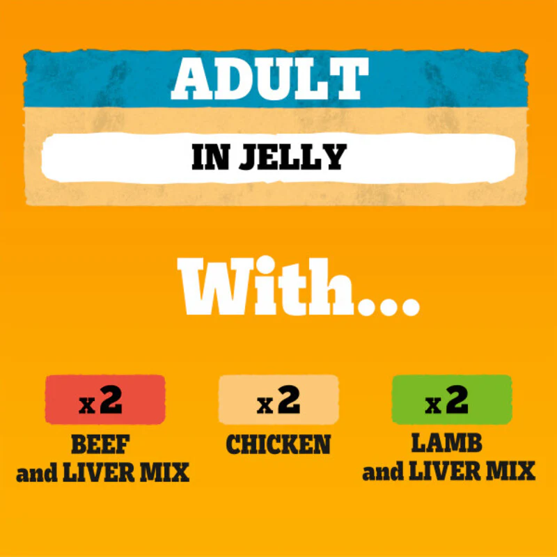 Pedigree Meaty Meals in Jelly Tinned Dog Food 400g x 24 - Image 4