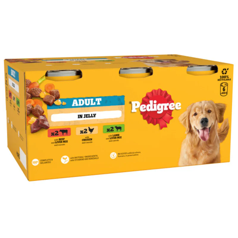 Pedigree Meaty Meals in Jelly Tinned Dog Food 400g x 24 - Image 5