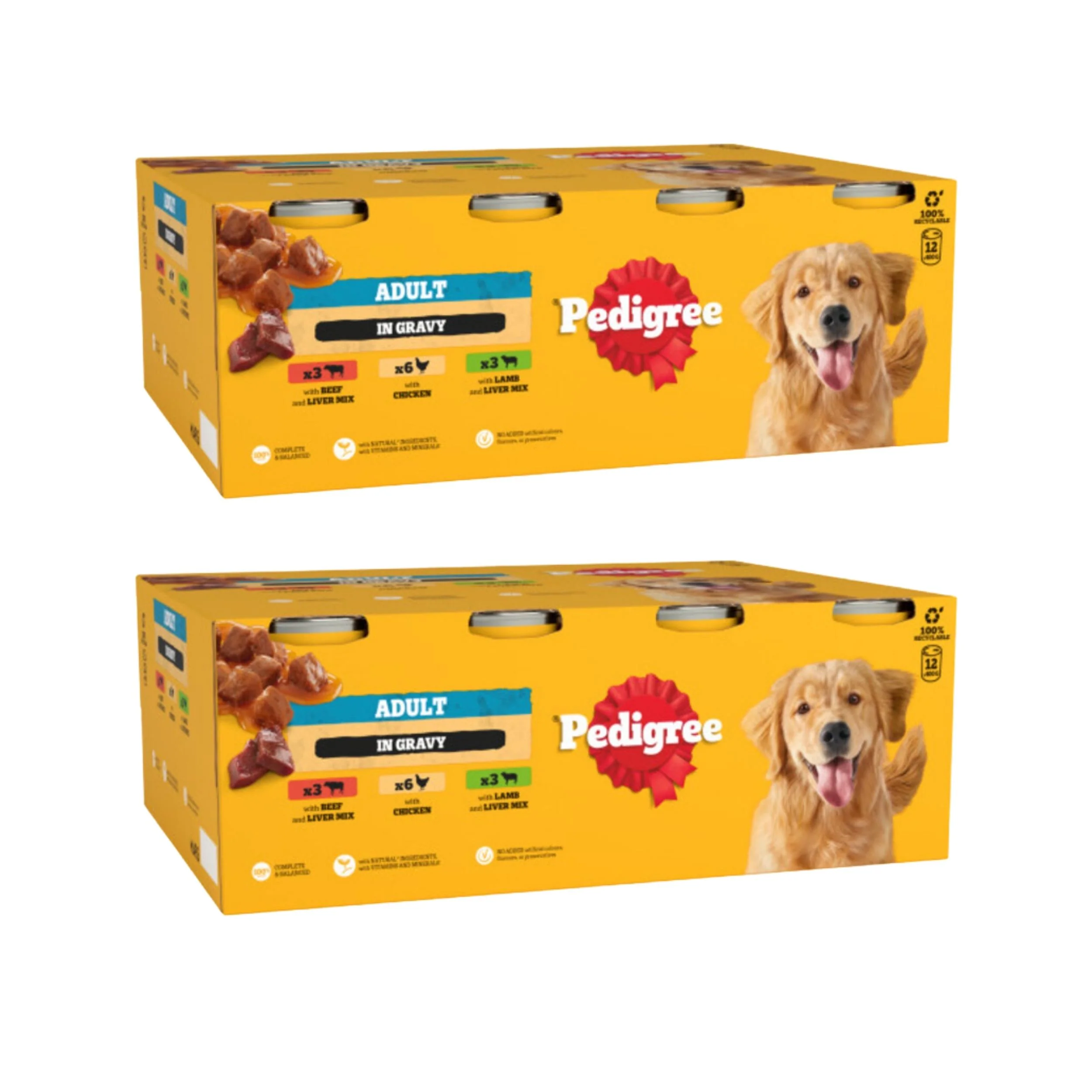 Pedigree Mixed Selection In Gravy 400g x 24 Dog Food Tins