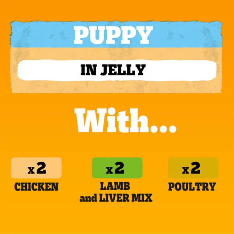 Pedigree Mixed Selection Puppy Food in Jelly 400g x 24 - Image 2