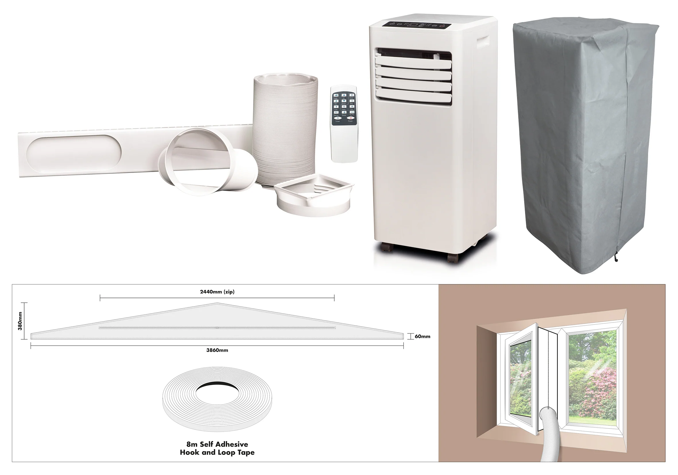 Prem-I-Air 8000 BTU Portable Air Conditioner with Remote Control - EH1922 - Image 9