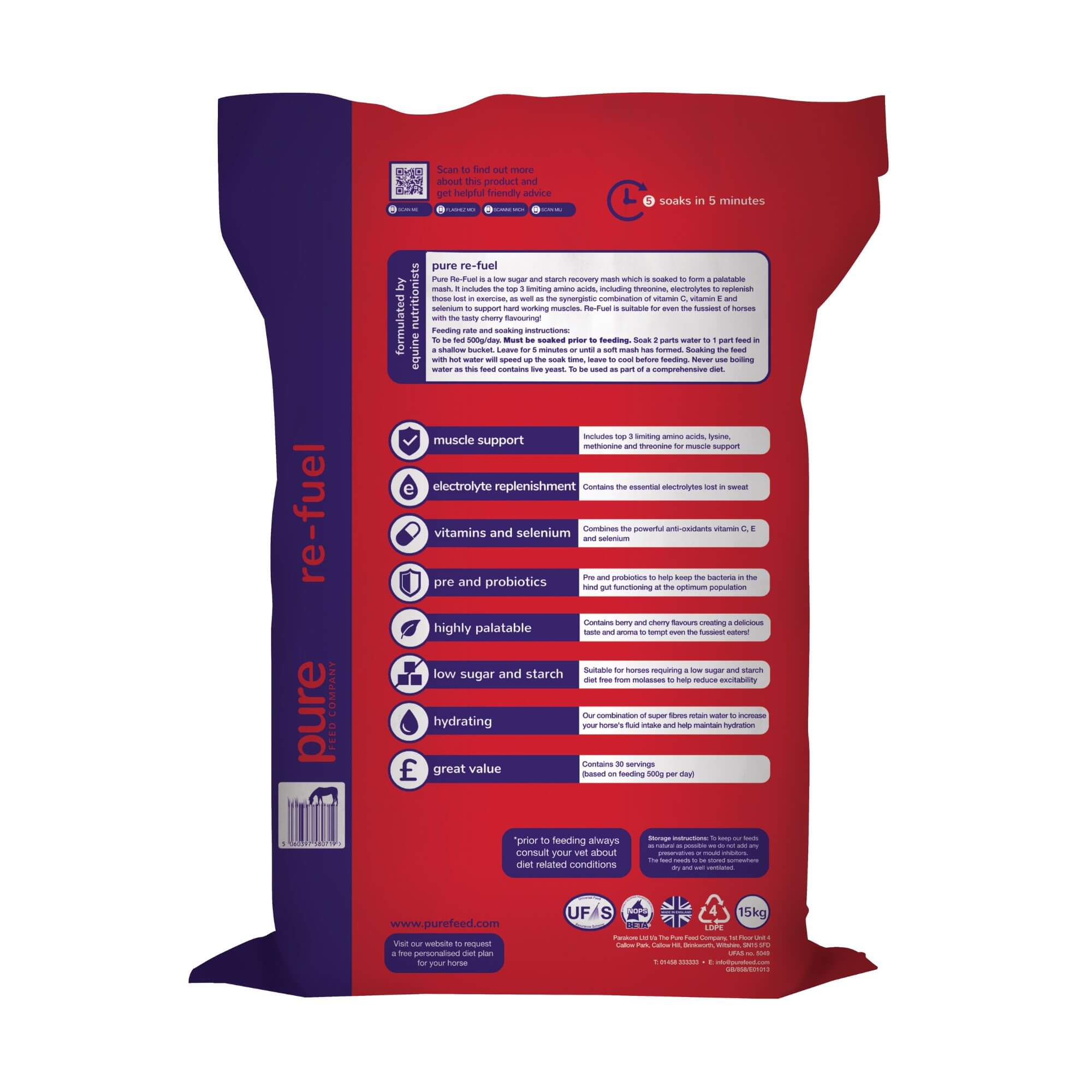 Pure Feed ReFuel Pellets 15kg - Image 2