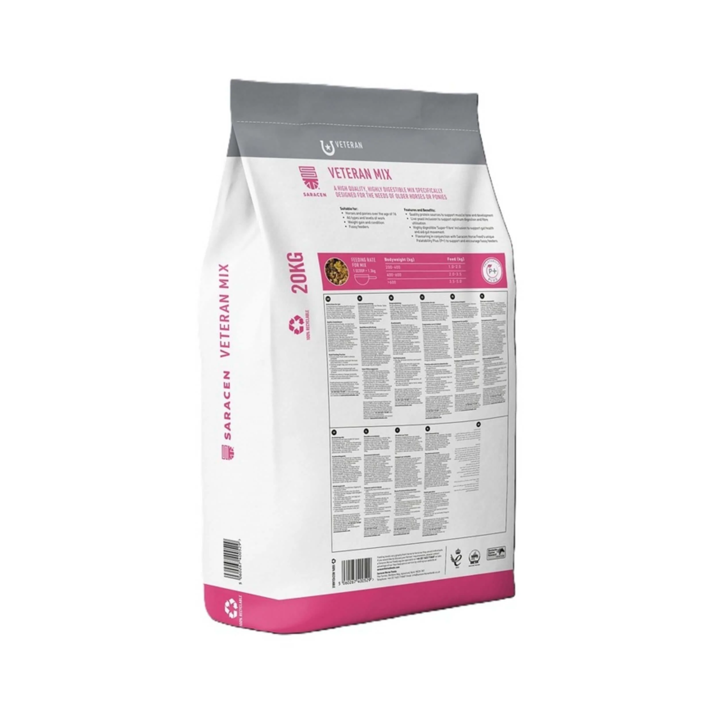 Saracen Veteran Mix Horse Feed 20kg - Image 3