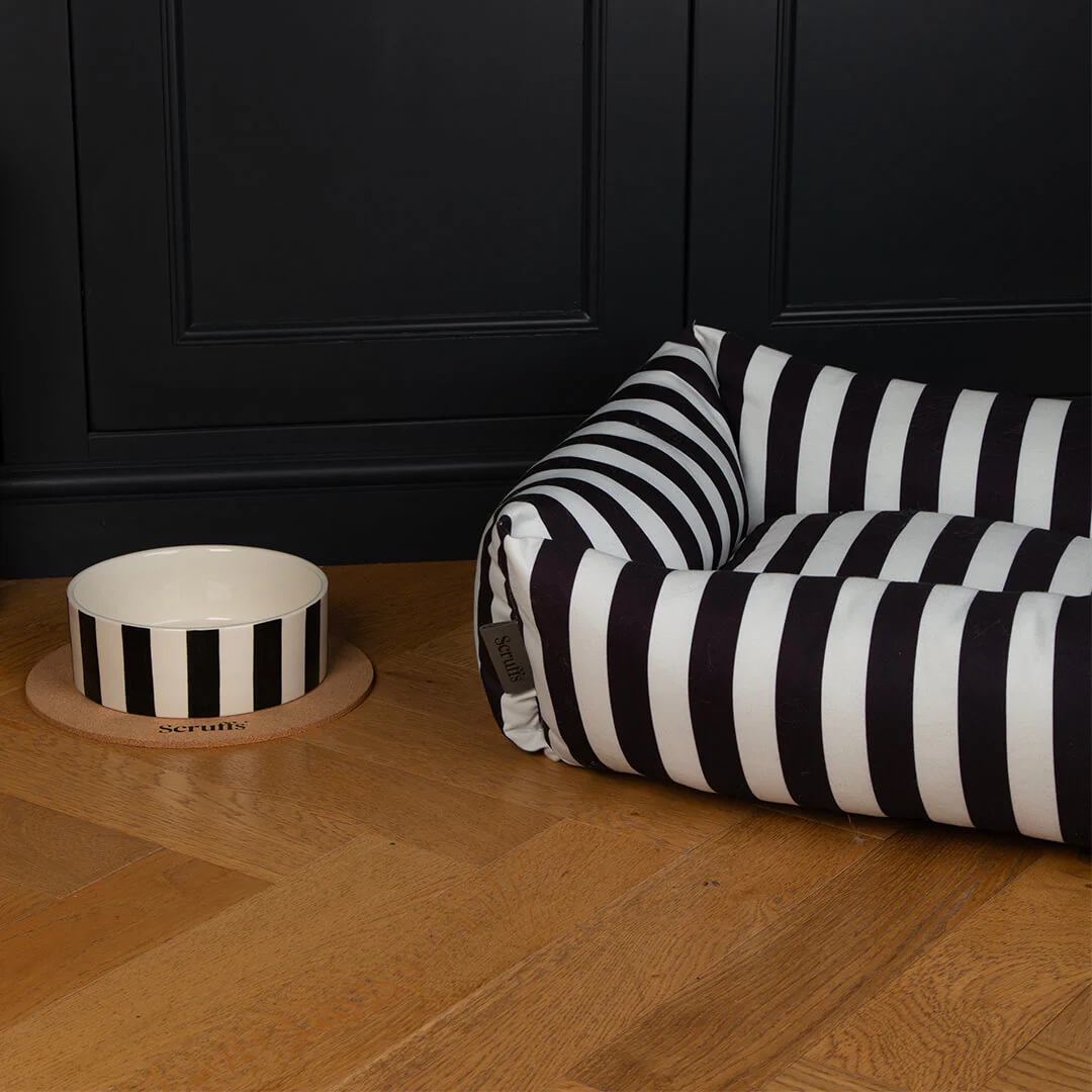Scruffs Amalfi Striped Box Dog Bed in Black - Image 3