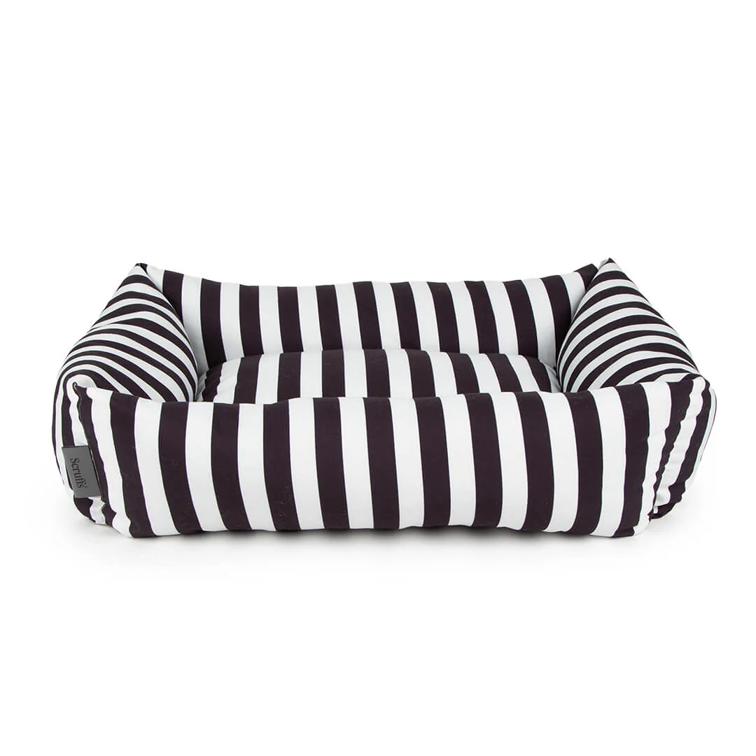 Scruffs Amalfi Striped Box Dog Bed in Black - Image 4
