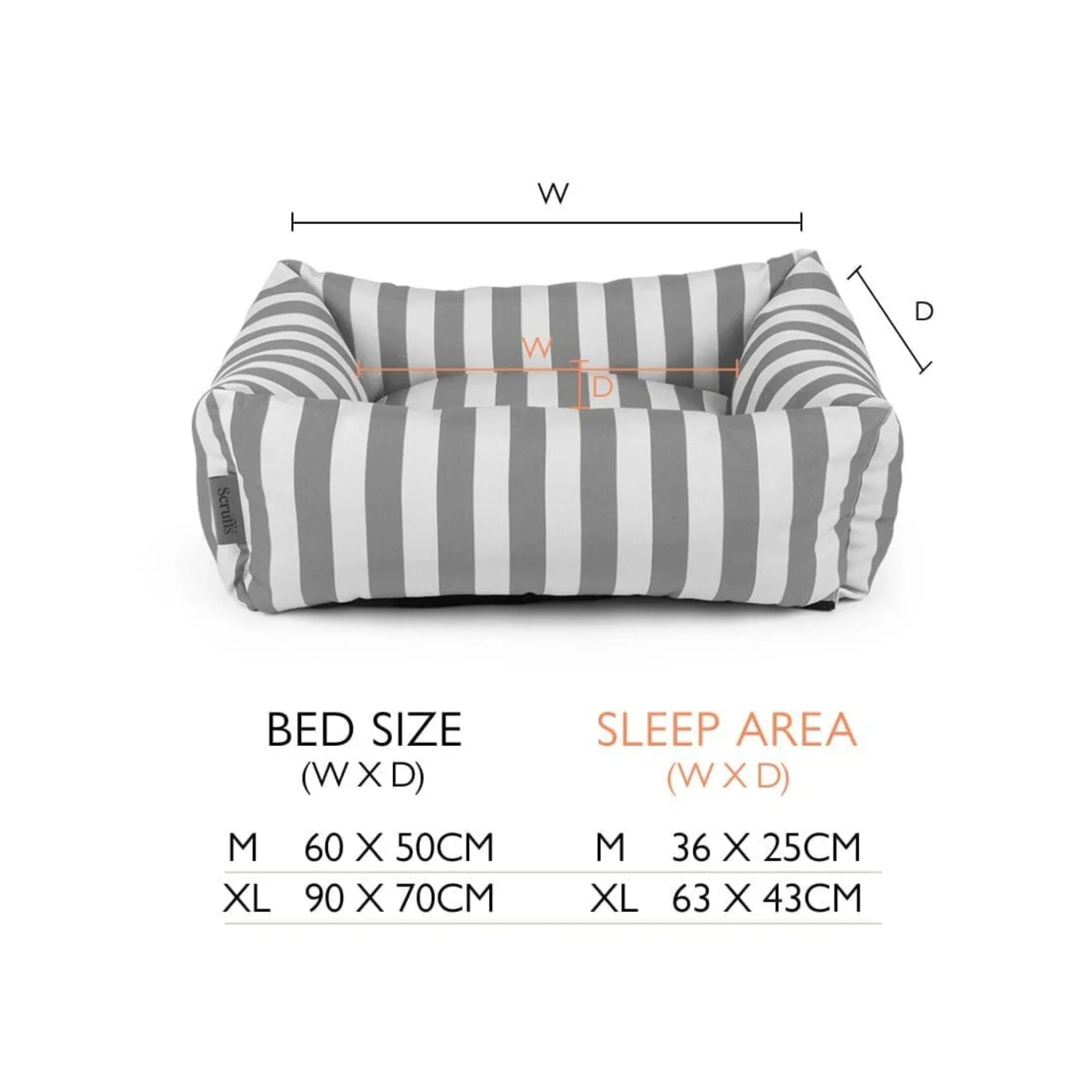Scruffs Amalfi Striped Box Dog Bed in Black - Image 7