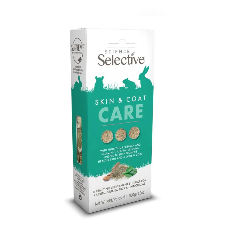 Supreme Selective Skin & Coat Care Supplements for Rabbits, Guinea Pigs & Chinchillas 100g x 4 - Image 3