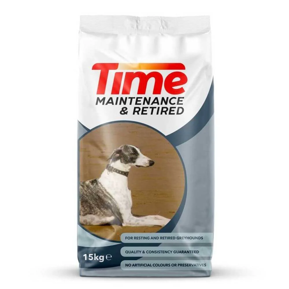 Time Greyhound Maintenance & Retired Dry Dog Food 15kg
