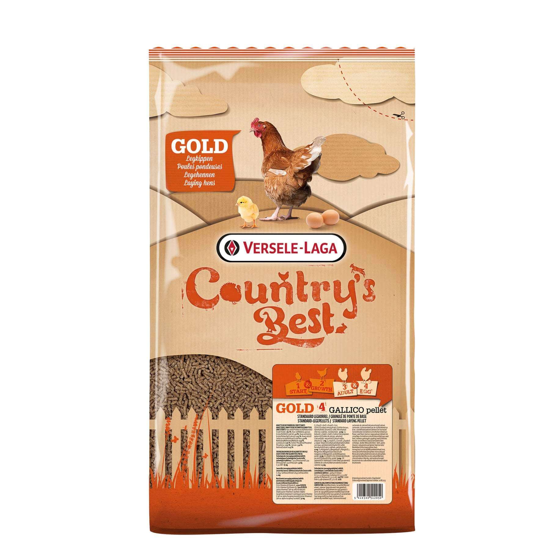 Versele-Laga Countrys Best Gold 4 Gallico Layers Pellets