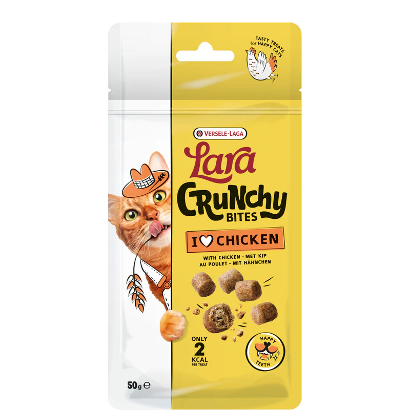 Versele-Laga Lara Crunchy Bites with Chicken Happy Teeth Treats 50g x 10 - Image 3
