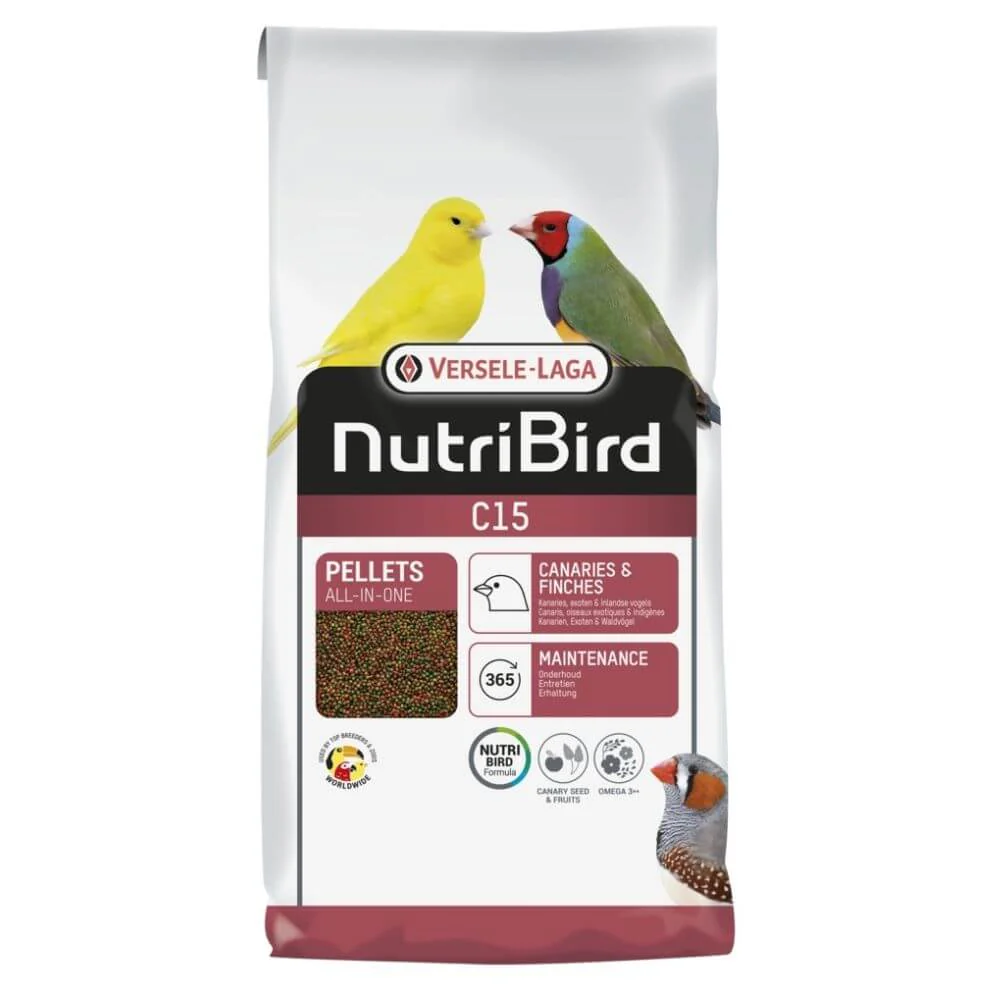 Versele-Laga Nutribird C15 Maintenance for Canaries, Tropical and European Finches