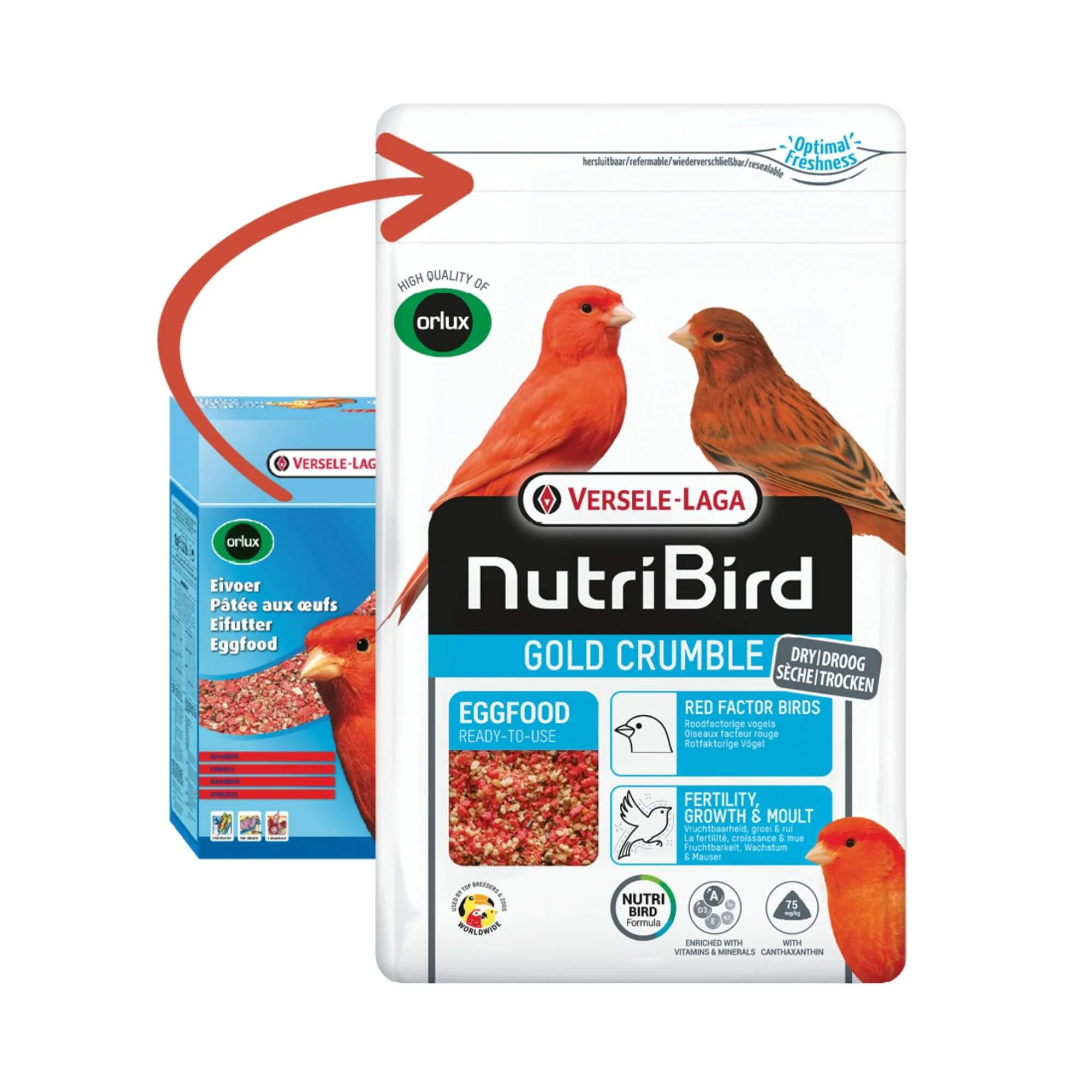 Versele-Laga NutriBird Gold Crumble Red Factor Birds 1kg - Image 2