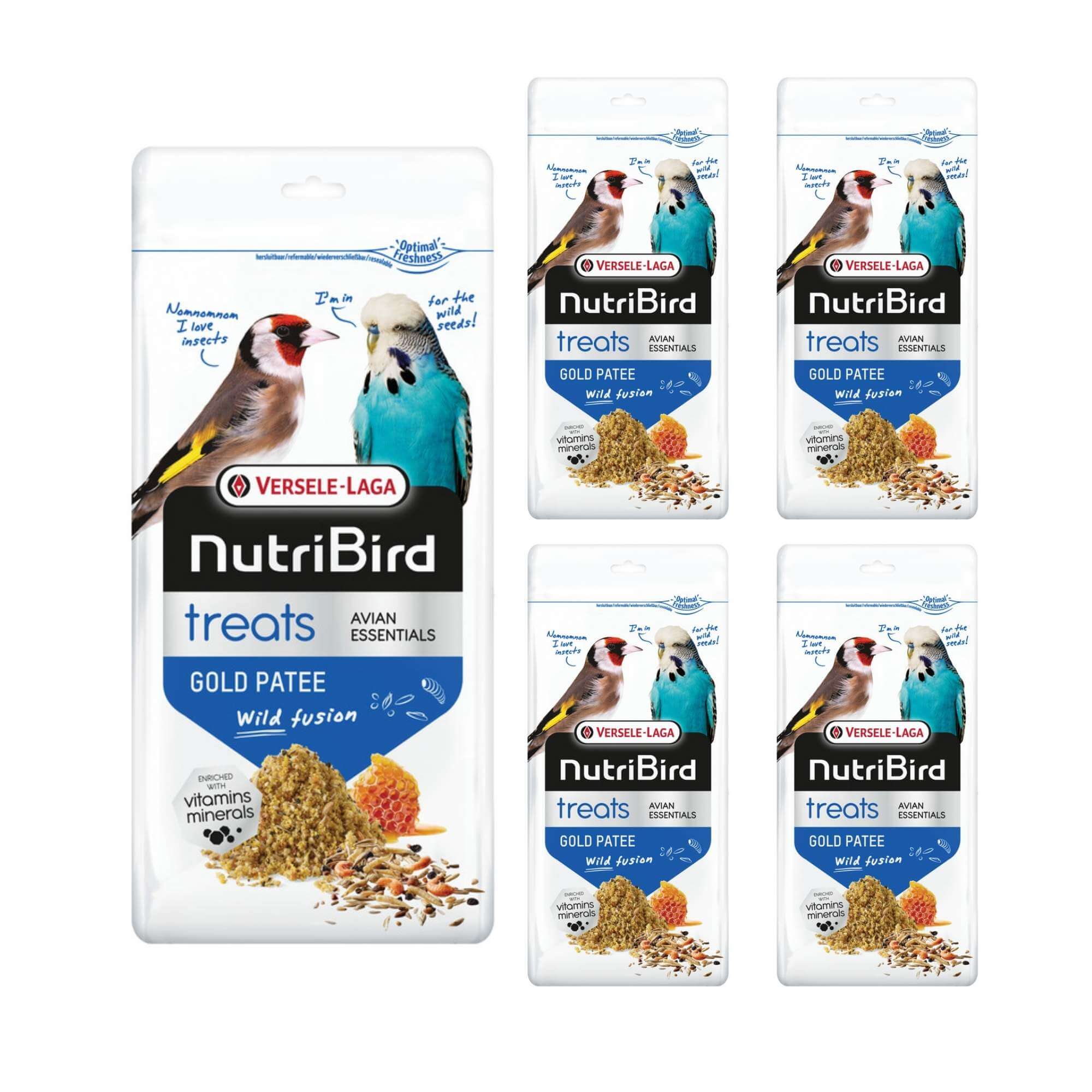 Versele-Laga NutriBird Treats Gold Patee Wild Fusion 250g x 5