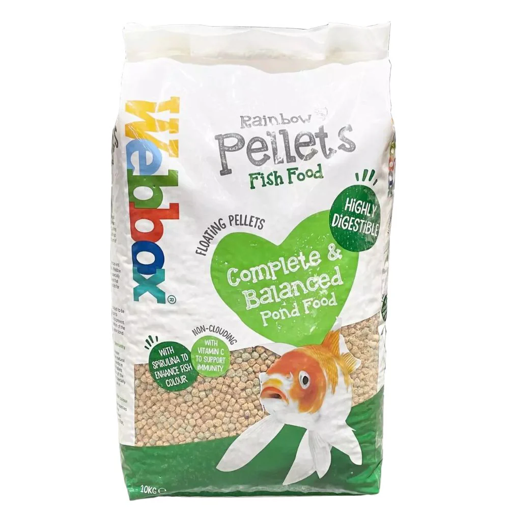 Webbox Rainbow Pellets Floating Pond Fish Food 10kg