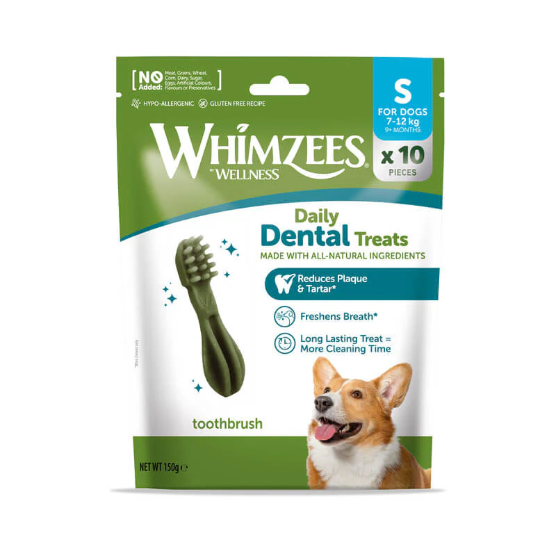 Whimzees Toothbrush Dental Dog Treats Small 10 Pieces x 5 - Image 2