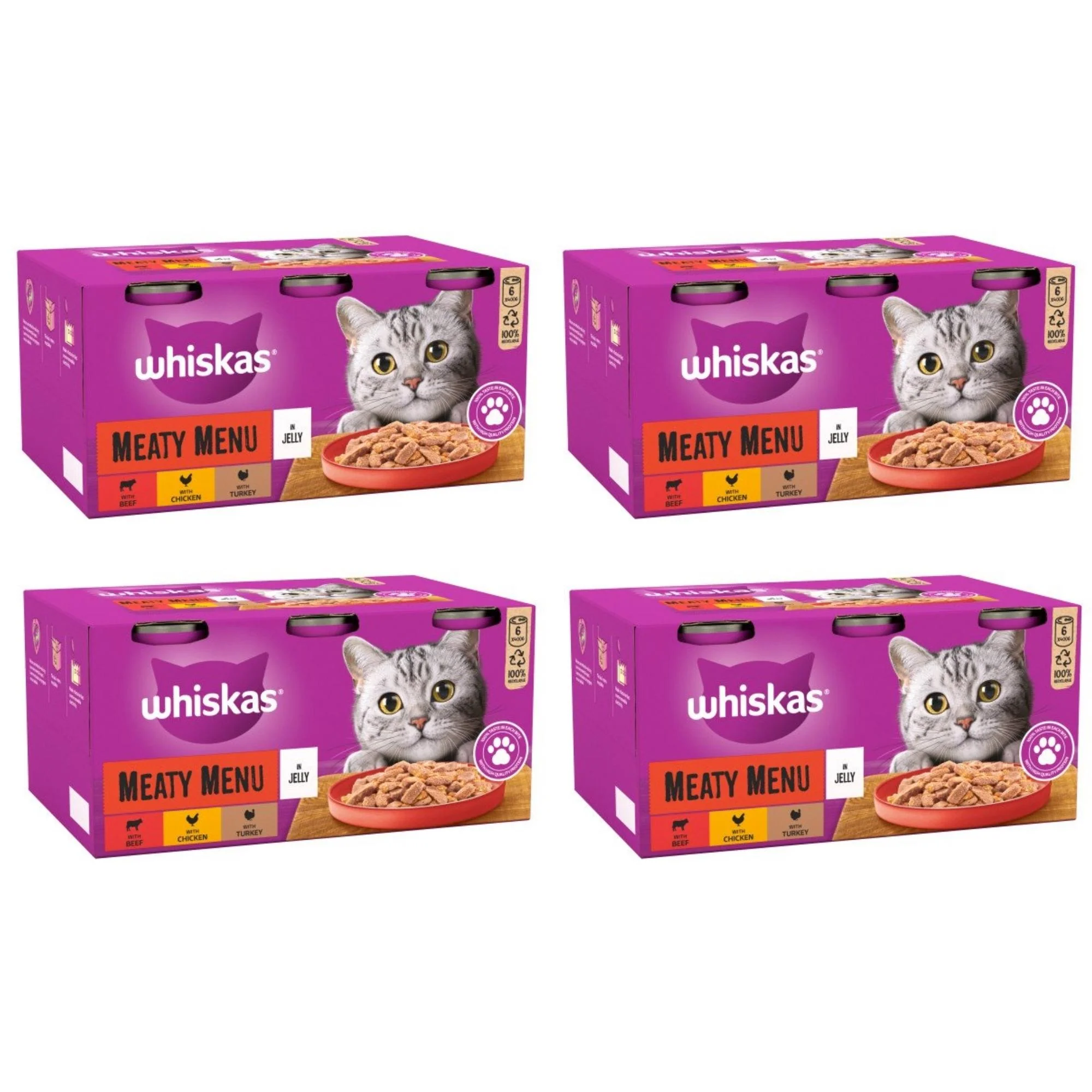 Whiskas 1+ Adult Meaty Menu in Jelly Cat Food 24 x 400g
