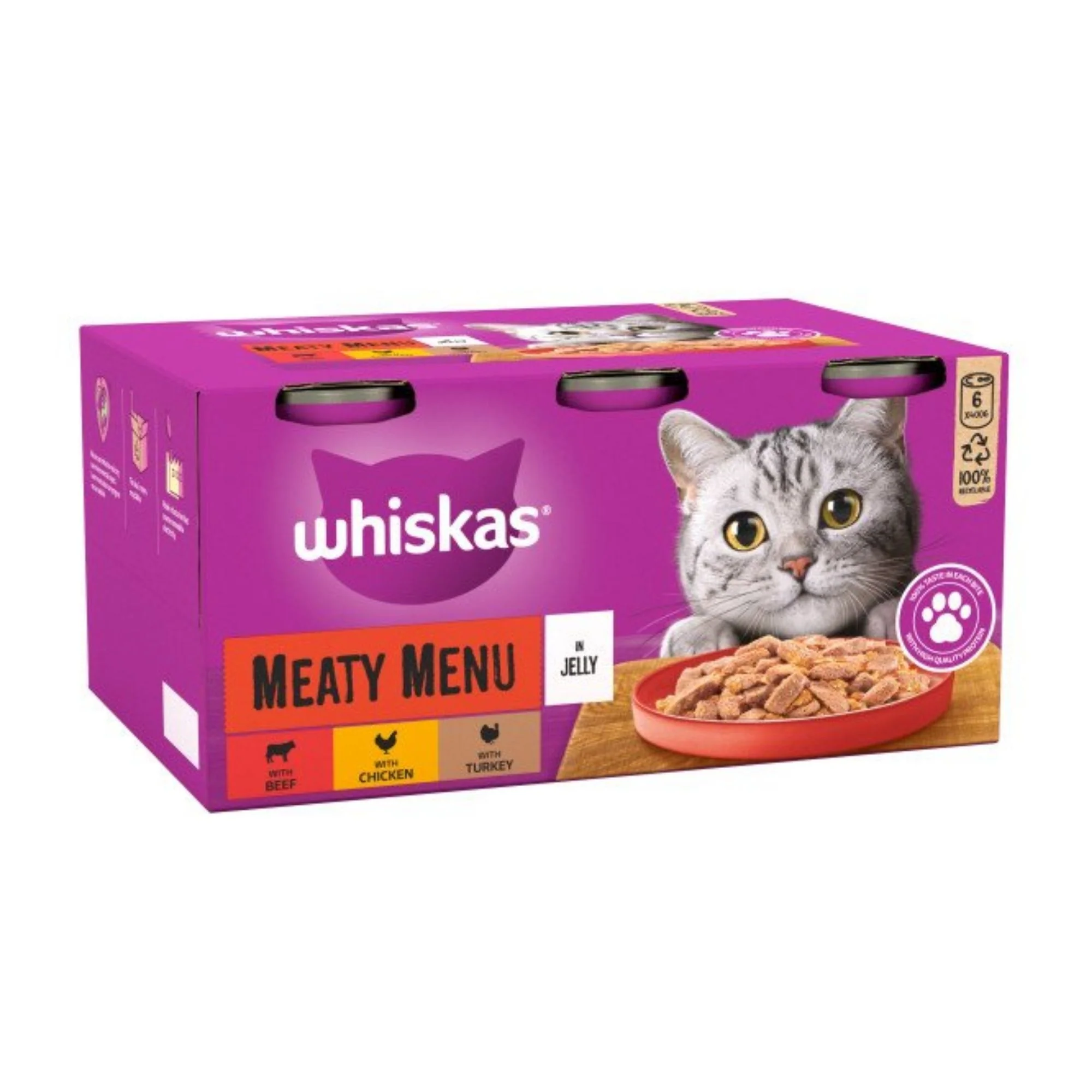 Whiskas 1+ Adult Meaty Menu in Jelly Cat Food 24 x 400g - Image 2
